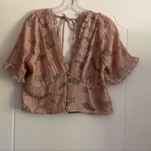 Anthologies Sequin V-Neck Alluring & Stylish Top - Picture 6 of 8